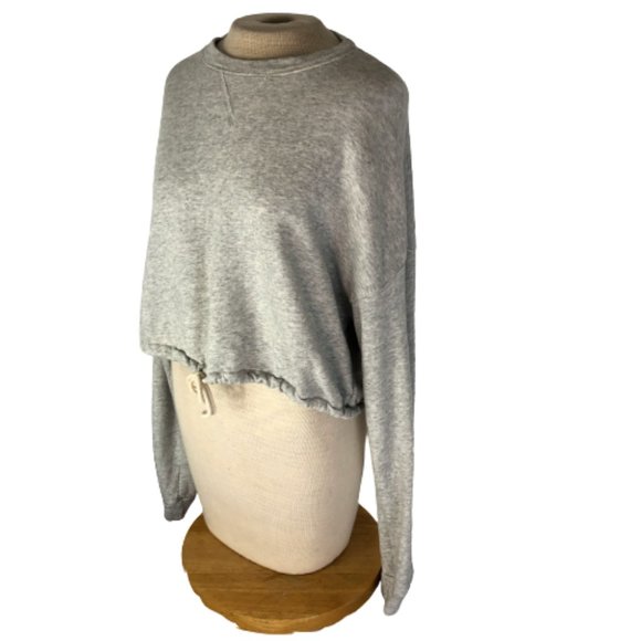 Chloe & Katie Tops - Chloe & Katie Cozy Cropped Drawstring Sweatshirt